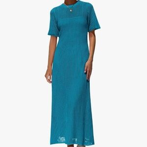 Womens Eyelet Cover Up Dress: Vacation Resort Dress (M)